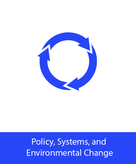 Policy, Systems, and Environmental Change<br><br>
Learn how to implement PSE changes and how to organize your PSE media efforts.